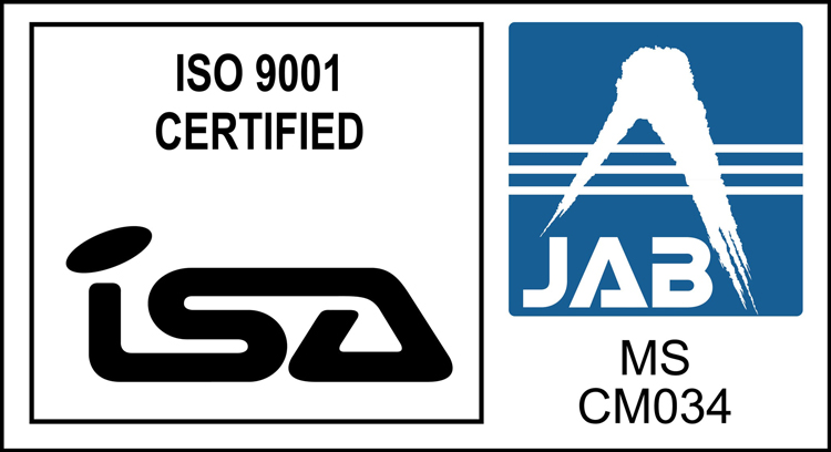 ISO9001CERTIFIED JAB MS CM034